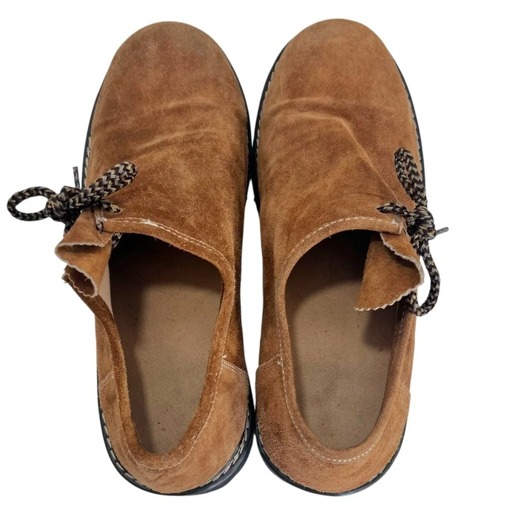 Traditional German Leather Trachten Oktoberfest Suede Leather Shoes EU 44 US 10